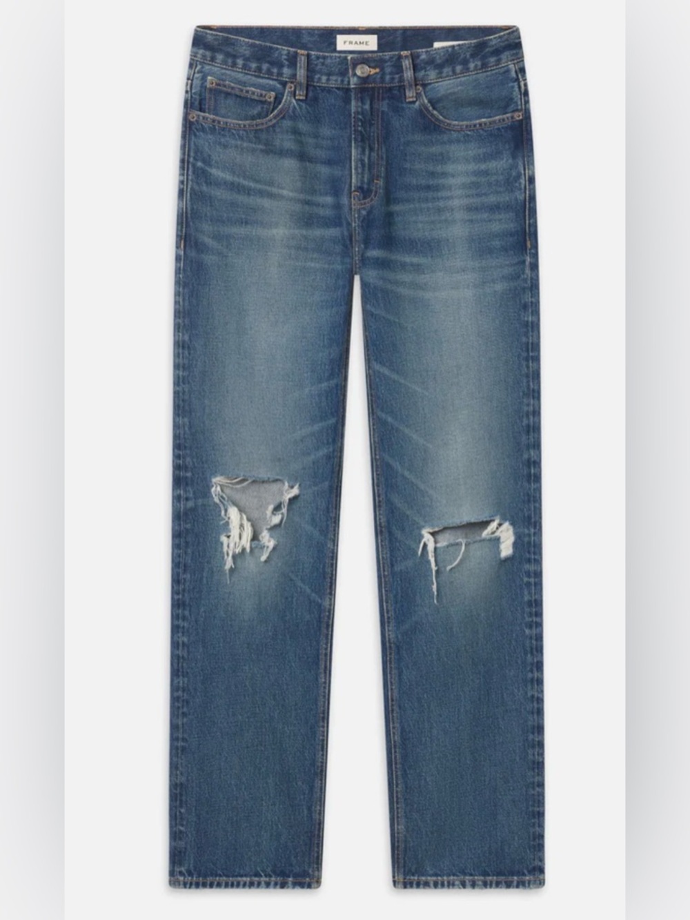 Frame Denim Jeans Size 25 Straight Leg & Stretchy! High Waist, 29” Inseam 💎EUC
